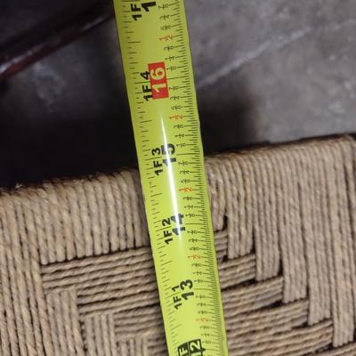 Pair of Wood Frame Shaker Style Foot Stools