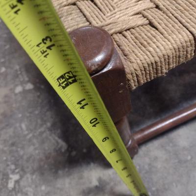 Pair of Wood Frame Shaker Style Foot Stools