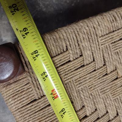 Pair of Wood Frame Shaker Style Foot Stools