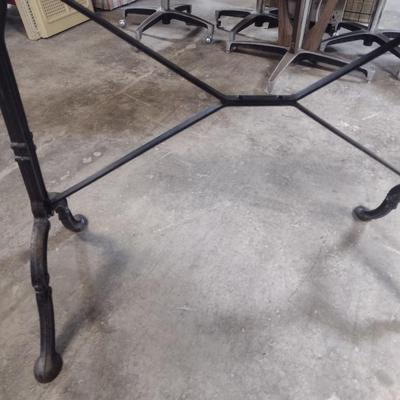 Industrial Design Metal Frame Base Marble Top Table (Two Piece)