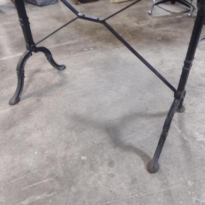 Industrial Design Metal Frame Base Marble Top Table (Two Piece)