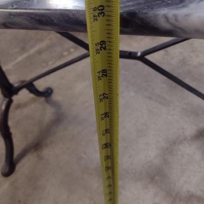 Industrial Design Metal Frame Base Marble Top Table (Two Piece)