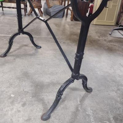 Industrial Design Metal Frame Base Marble Top Table (Two Piece)