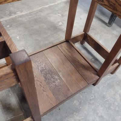 Vintage Solid Oak Hall Tree Umbrella Stand and Coat Rack