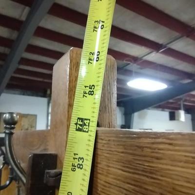 Vintage Solid Oak Hall Tree Umbrella Stand and Coat Rack