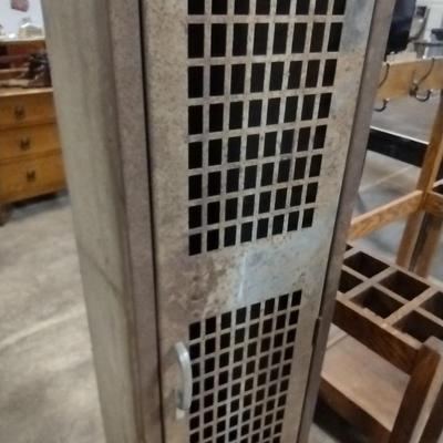 Vintage Single Unit Metal Industrial Design Storage Locker