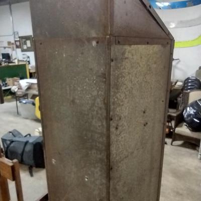 Vintage Single Unit Metal Industrial Design Storage Locker