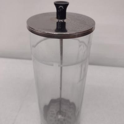 Vintage Marvy Glass Disinfectant Comb Canister