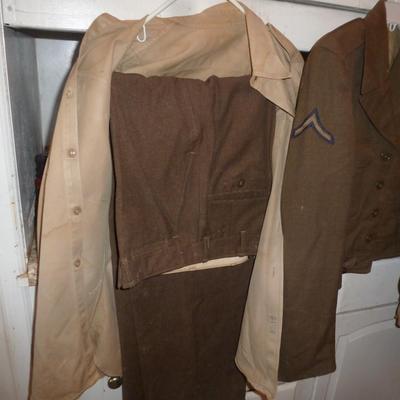 WWII Uniform- Ike Jacket, Shirts, Pants
