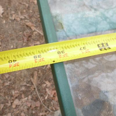 Outdoor/Patio Table- Metal Frame and Glass Top