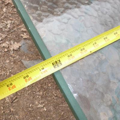 Outdoor/Patio Table- Metal Frame and Glass Top