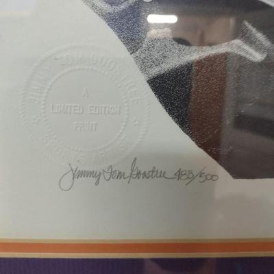 Danny Ford Original Autograph by Jimmy Goostree 483/500 Framed Under Glass Limited Edition Clemson Print with
