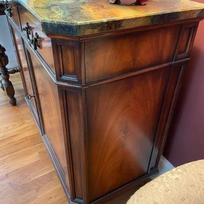 Antique Marble Top Chest
