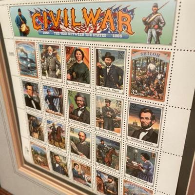 Civil War Stamps Sheet