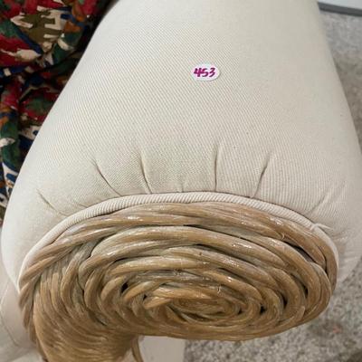 Wicker and Heavy Upholstery Full Sofa