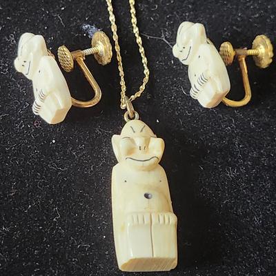 Inuit Alaskan Billiken (Good Luck) Charm Jewelry
