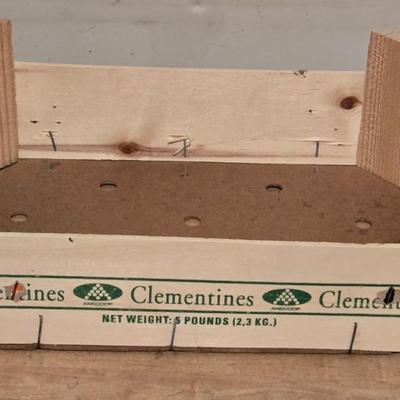 (2) Vintage Wood Clementine Box Crates