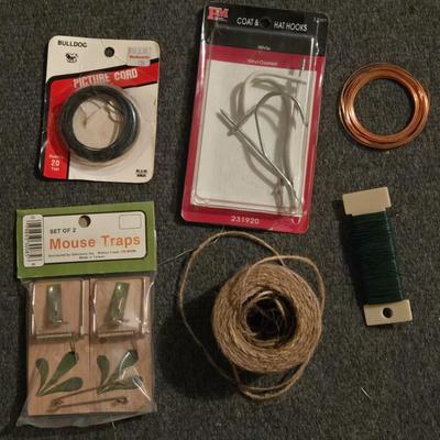 Wire, Jute, Hooks, and Mousetraps