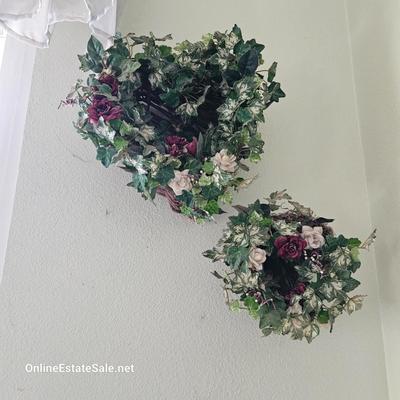 TWO FLORAL WREATH