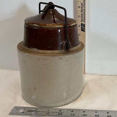 Vintage Canning Crock with wire snap on.