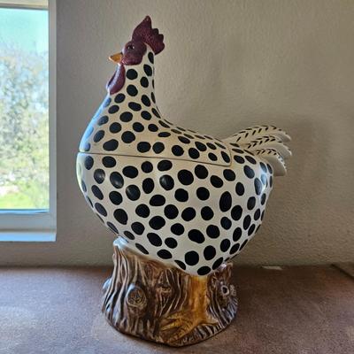 CERAMIC ROOSTER CONTAINER