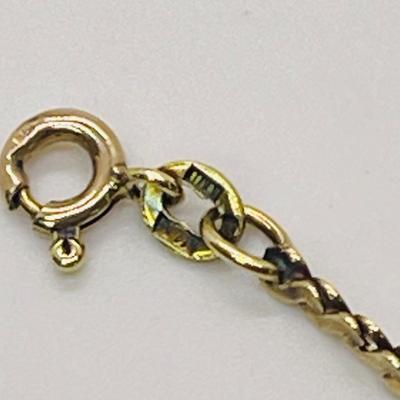 Serpentine Gold Chain Necklace 14K Italy