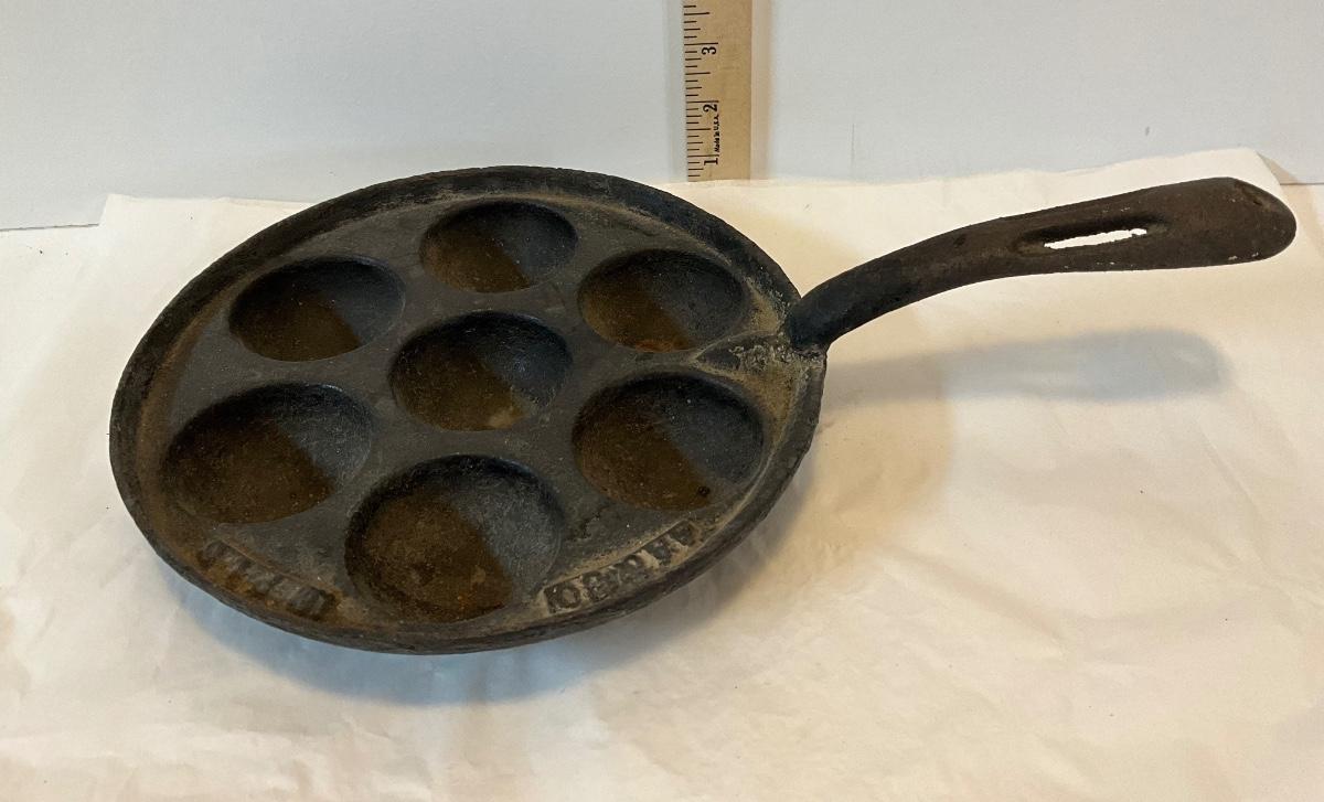 Vintage Cast Iron Donut Maker, or Egg Poacher, AGA Co Mpls