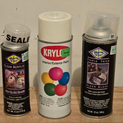 Spray Clear Acrylic & White Spray Paint