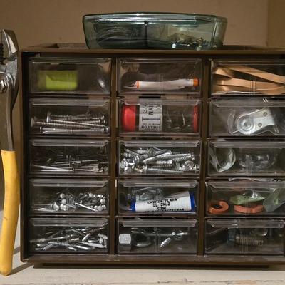 Hardware, Nails, and Screws with Organizer