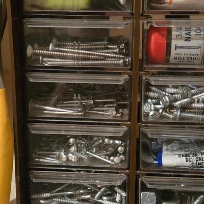 Hardware, Nails, and Screws with Organizer