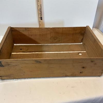 Old wood-wooden Fruit-Produce Crate, Blue Anchor