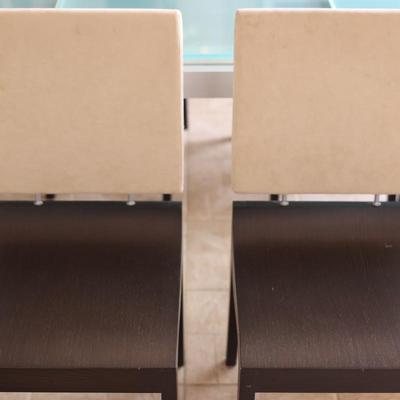LIGNE ROSET Extendable Glass Table with Ten Dining Chairs