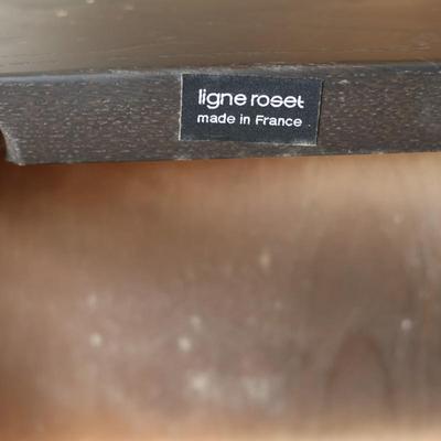 LIGNE ROSET Extendable Glass Table with Ten Dining Chairs