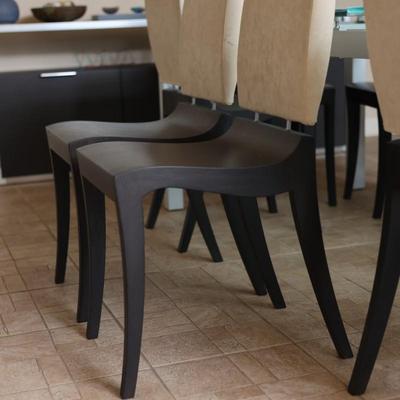 LIGNE ROSET Extendable Glass Table with Ten Dining Chairs