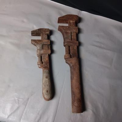 2 ANTIQUE PIPE WRENCHES