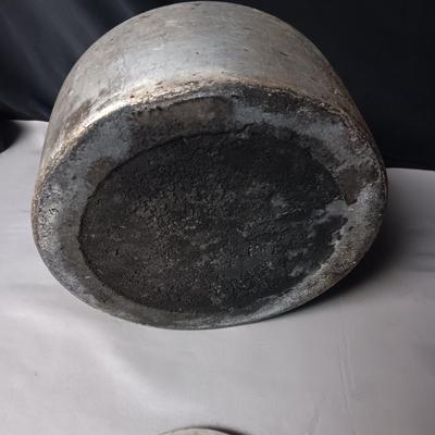 ALUMINUM KETTLE WITH WOOD HANDLE AND A COFFEE POT