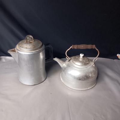 MIRRO PERCOLATOR AND WATER KETTLE