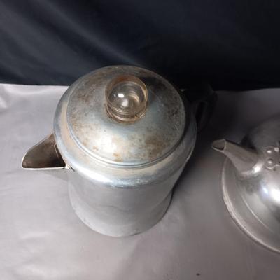 MIRRO PERCOLATOR AND WATER KETTLE