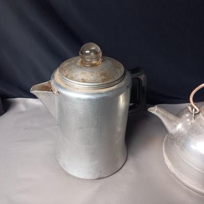 MIRRO PERCOLATOR AND WATER KETTLE