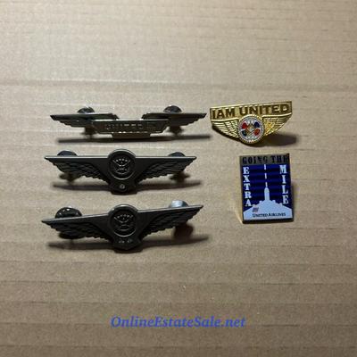 SET OF 5 UNITED AIRLINES PINS