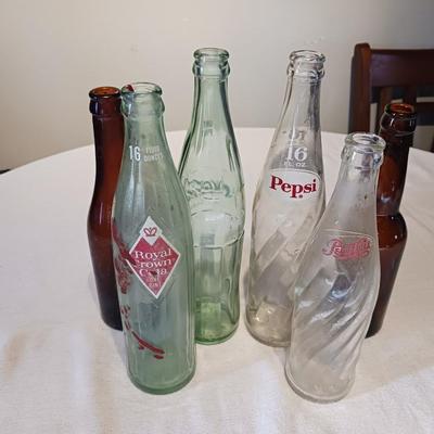 PEPSI, COKE, RC AND OTHER GLASS BOTTLES