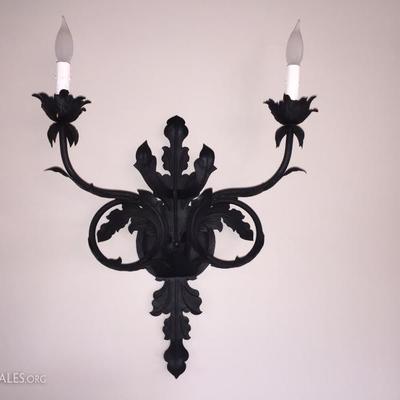 Beautiful Dark Iron Wall Sconces