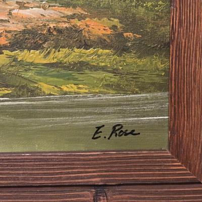 Oil Painting Signed E. ROSE