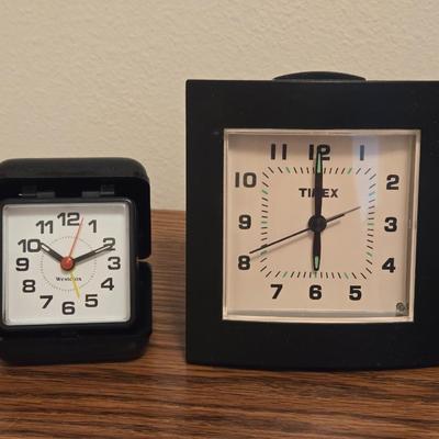 (2) Portable Small Clocks