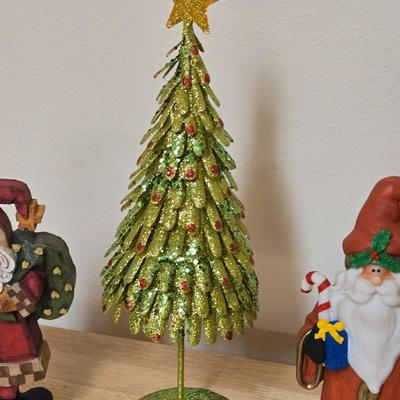 Santa's and Metal Tree