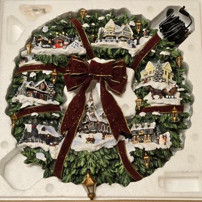 Thomas Kinkade Electric Wreath