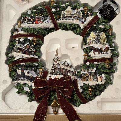 Thomas Kinkade Electric Wreath