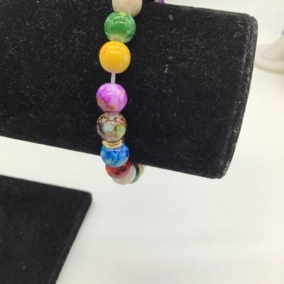 Multicolored beaded bracelet