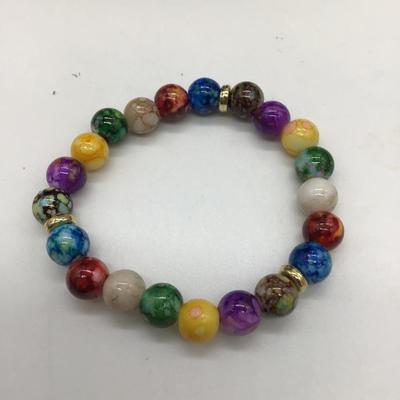 Multicolored beaded bracelet
