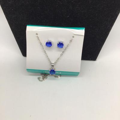 Effy blue earrings and necklace set